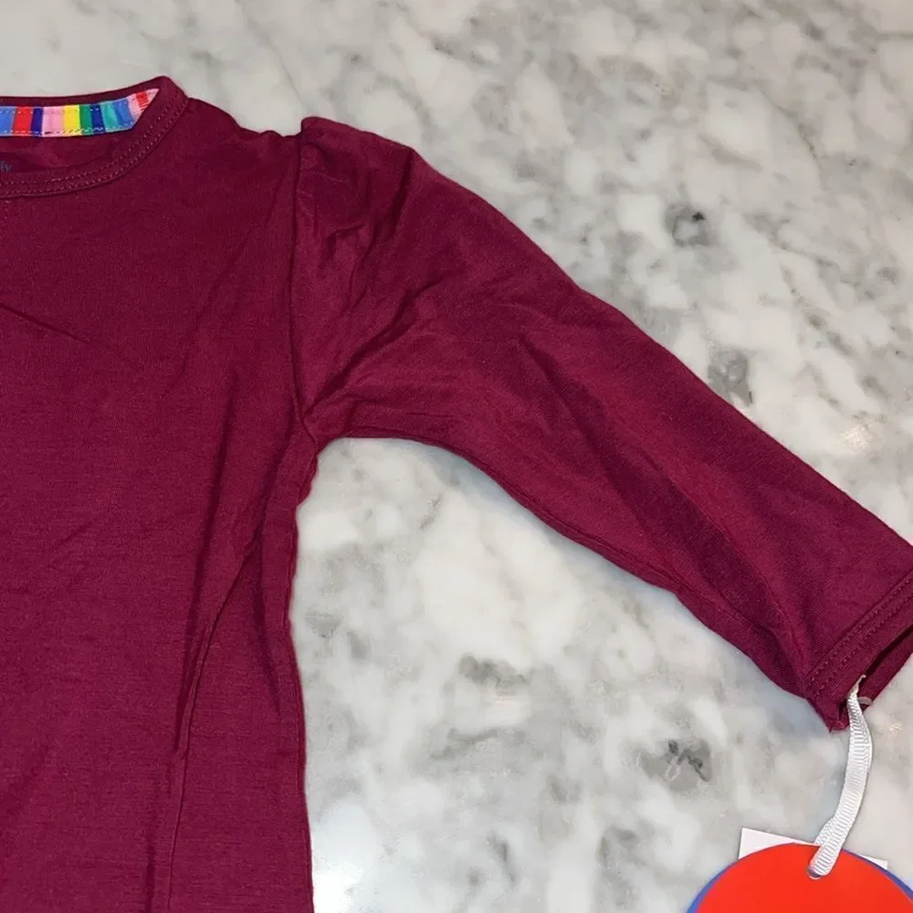 NWT MAGNETIC ME BEAUTIFUL BORDEAUX RUFFLE FOOTIE